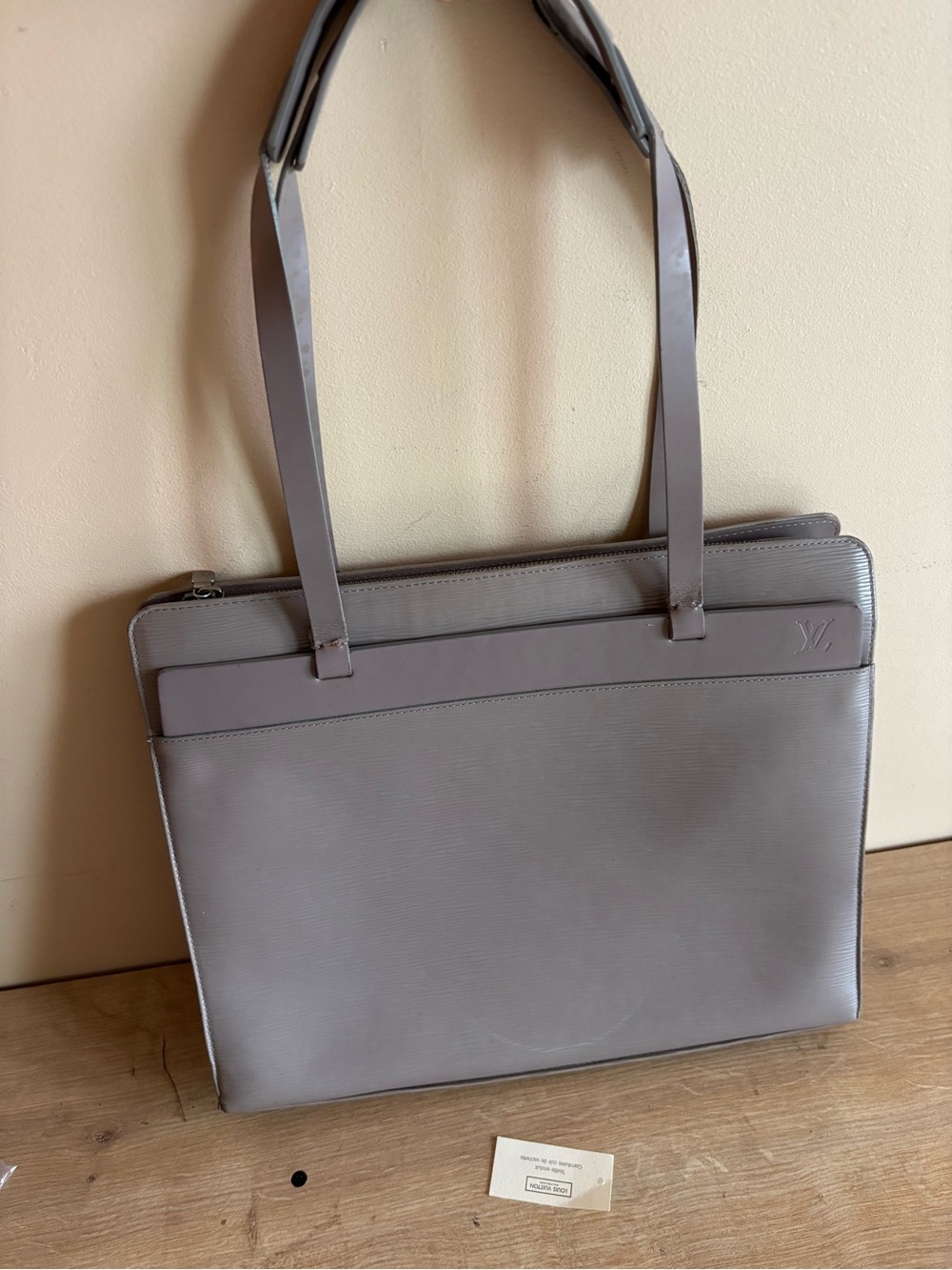 Louis Vuitton Taupe Leather Shoulder Bag